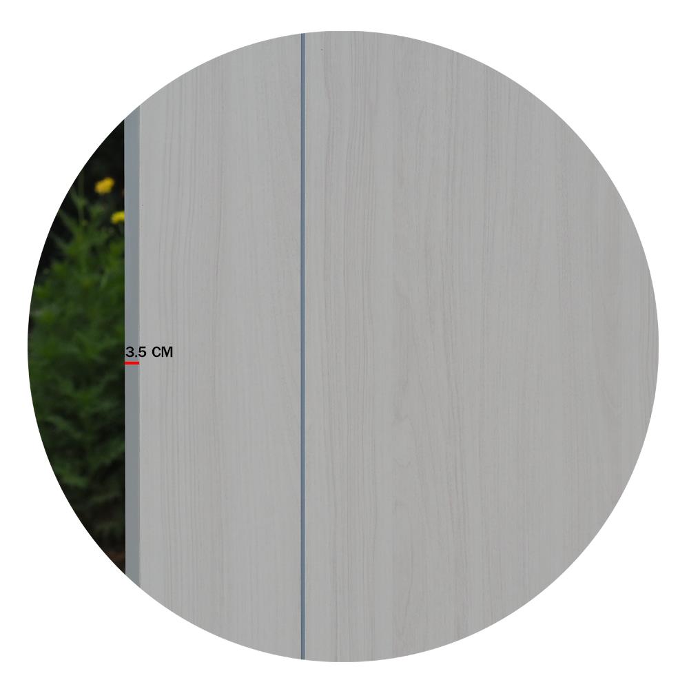 ประตูภายในเมลามีน METRO MD431N WHITE WALNUT เซาะร่อง 80X200 ซม. สีขาว ไม่เจาะลูกบิด