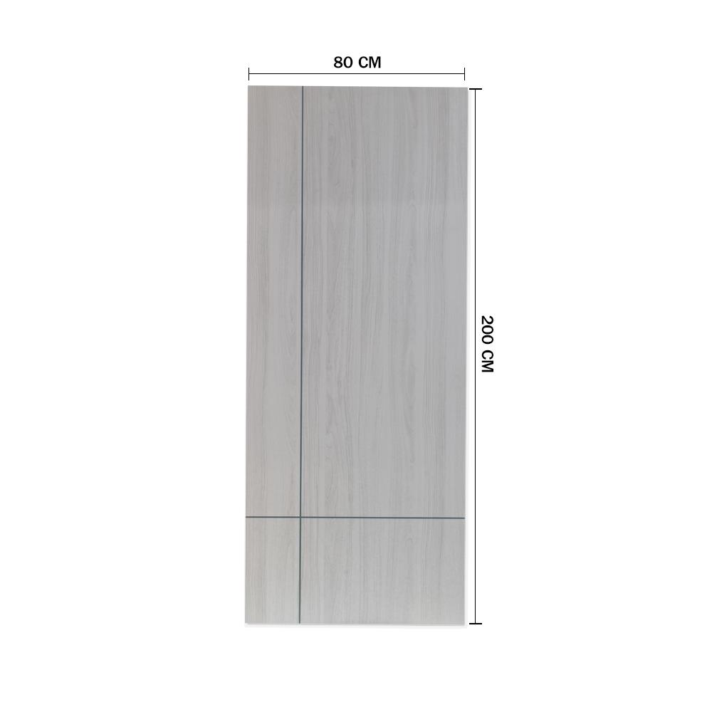 ประตูภายในเมลามีน METRO MD431N WHITE WALNUT เซาะร่อง 80X200 ซม. สีขาว ไม่เจาะลูกบิด
