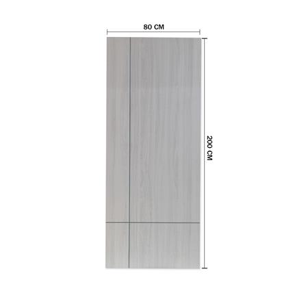 ประตูภายในเมลามีน METRO MD431N WHITE WALNUT เซาะร่อง 80X200 ซม. สีขาว ไม่เจาะลูกบิด_3