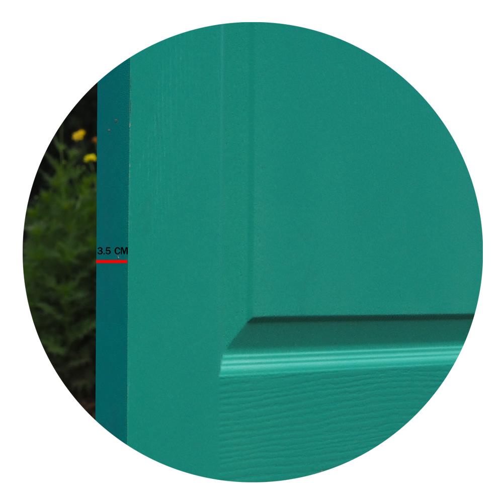 ประตูภายใน HDF ไม่เจาะลูกบิด METRO 404 ประกายพฤกษ์ 80x200 ซม. สีเขียว