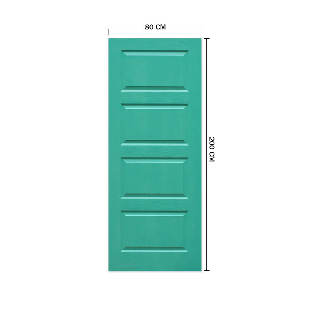 ประตูภายใน HDF ไม่เจาะลูกบิด METRO 404 ประกายพฤกษ์ 80x200 ซม. สีเขียว