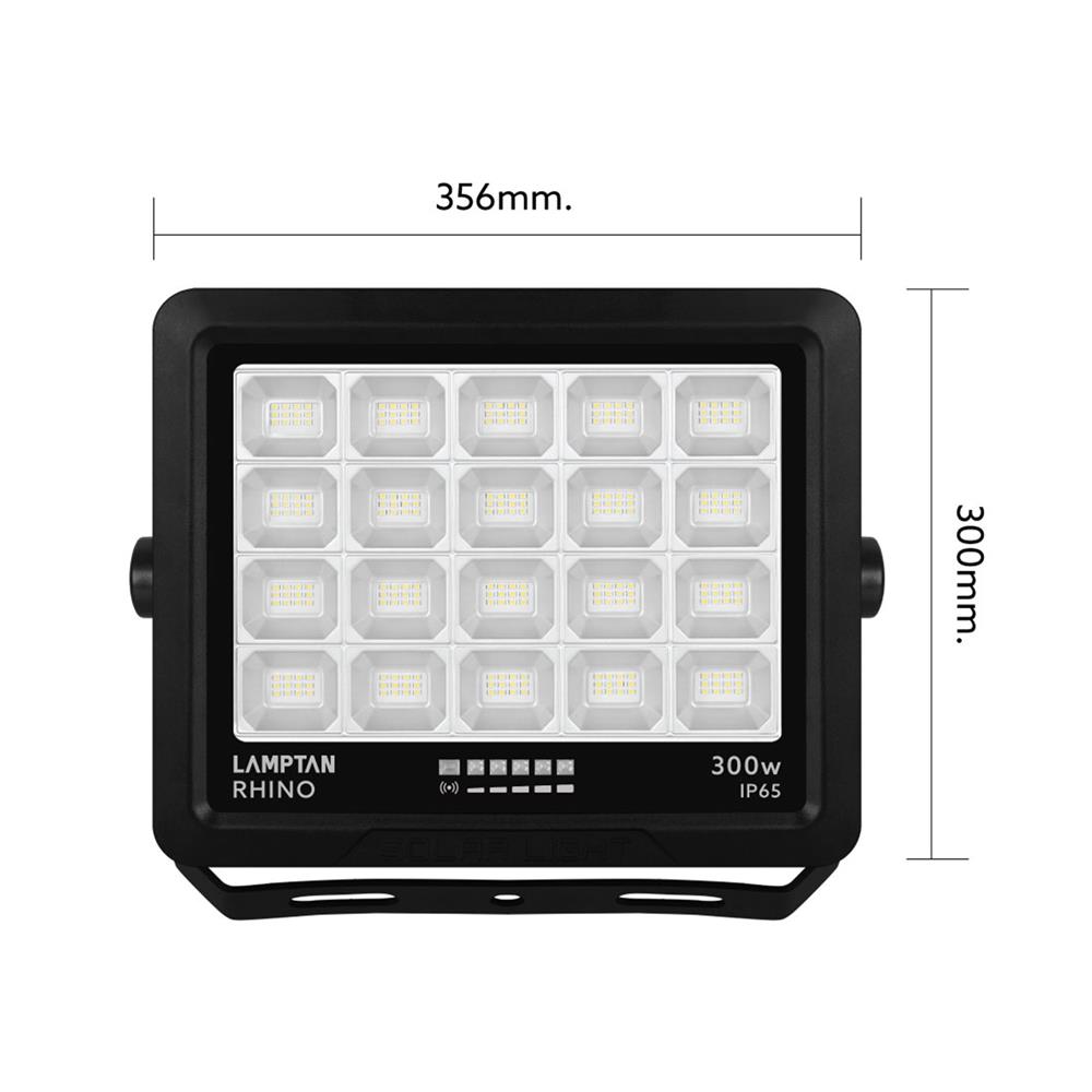 สปอตไลท์ SOLAR LAMPTAN RHINO 300 วัตต์ DAYLIGHT สีดำ
