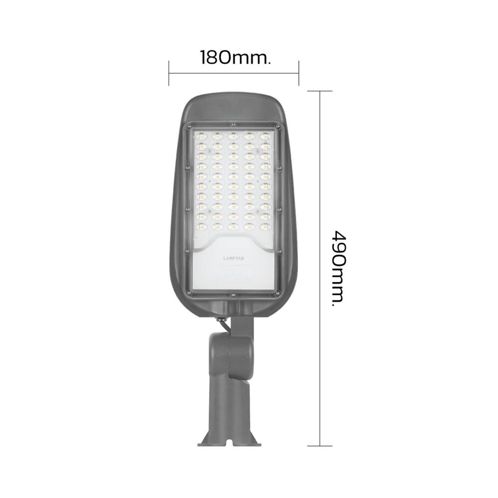 ไฟถนน LED LAMPTAN LEADER 30 วัตต์ DAYLIGHT สีเทา