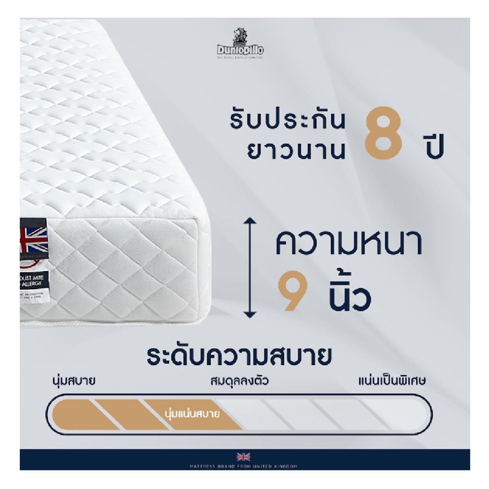 ที่นอน 5 ฟุต DUNLOPILLO HAVEN พร้อมชุดเครื่องนอน 11 ชิ้น