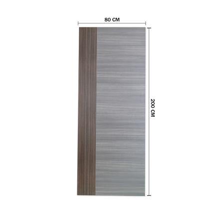 ประตูภายในเมลามีน METRO MD390 ATLANTA+MD520 ALTONA 80X200 ซม. สีเทา-โอ๊ค ไม่เจาะลูกบิด_3
