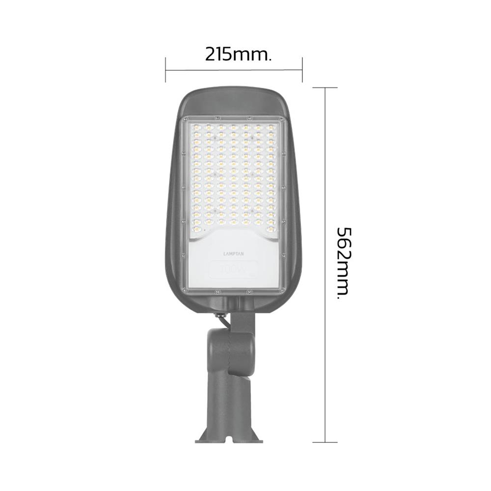 ไฟถนน LED LAMPTAN LEADER 100 วัตต์ DAYLIGHT สีเทา