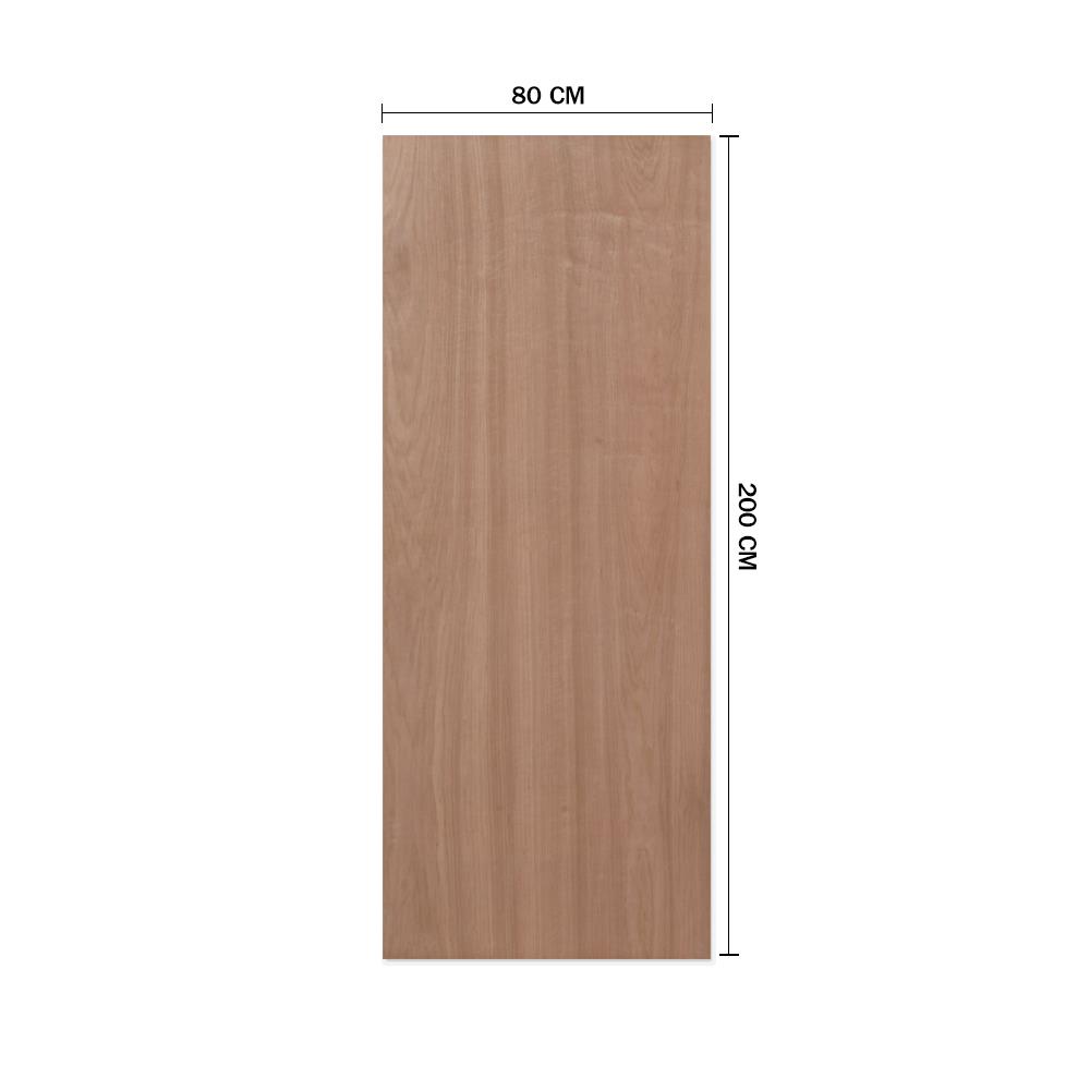 ประตูภายใน ไม้อัดยาง METRO ไส้ไม้ 80X200 ซม. สีน้ำตาล ไม่เจาะลูกบิด