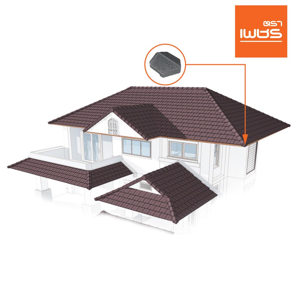 ครอบปิดปลายตะเข้ อดามัสแบบเรียบ ตราเพชร 21.5x27 ซม. สีเทาแปซิฟิก