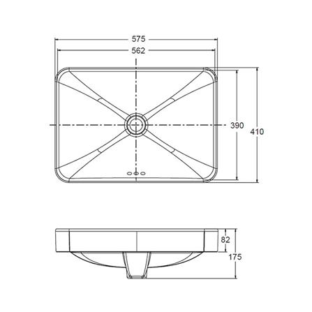 อ่างล้างหน้าวางบนเคาน์เตอร์ KOHLER K-5373T-0 สีขาว_2