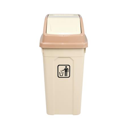 ถังขยะเหลี่ยม ฝาสวิง ACCO 42 ลิตร สีเบจ_2