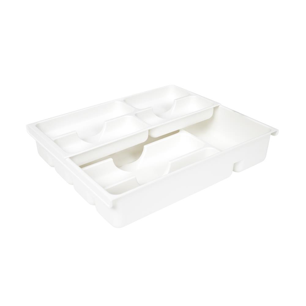 ถาดใส่อุปกรณ์ในครัว 9 ช่อง มีชั้นเสริม KECH TIDY สีขาว_1