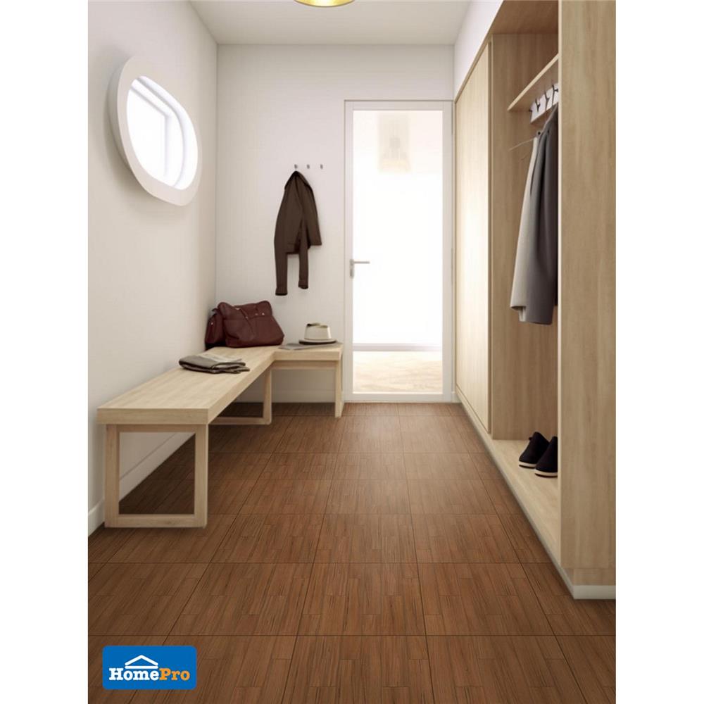 กระเบื้องพื้น 16x16 นิ้ว TARA แวนดี้ วู้ด น้ำตาล EXC PM 0.96 ตร.ม.