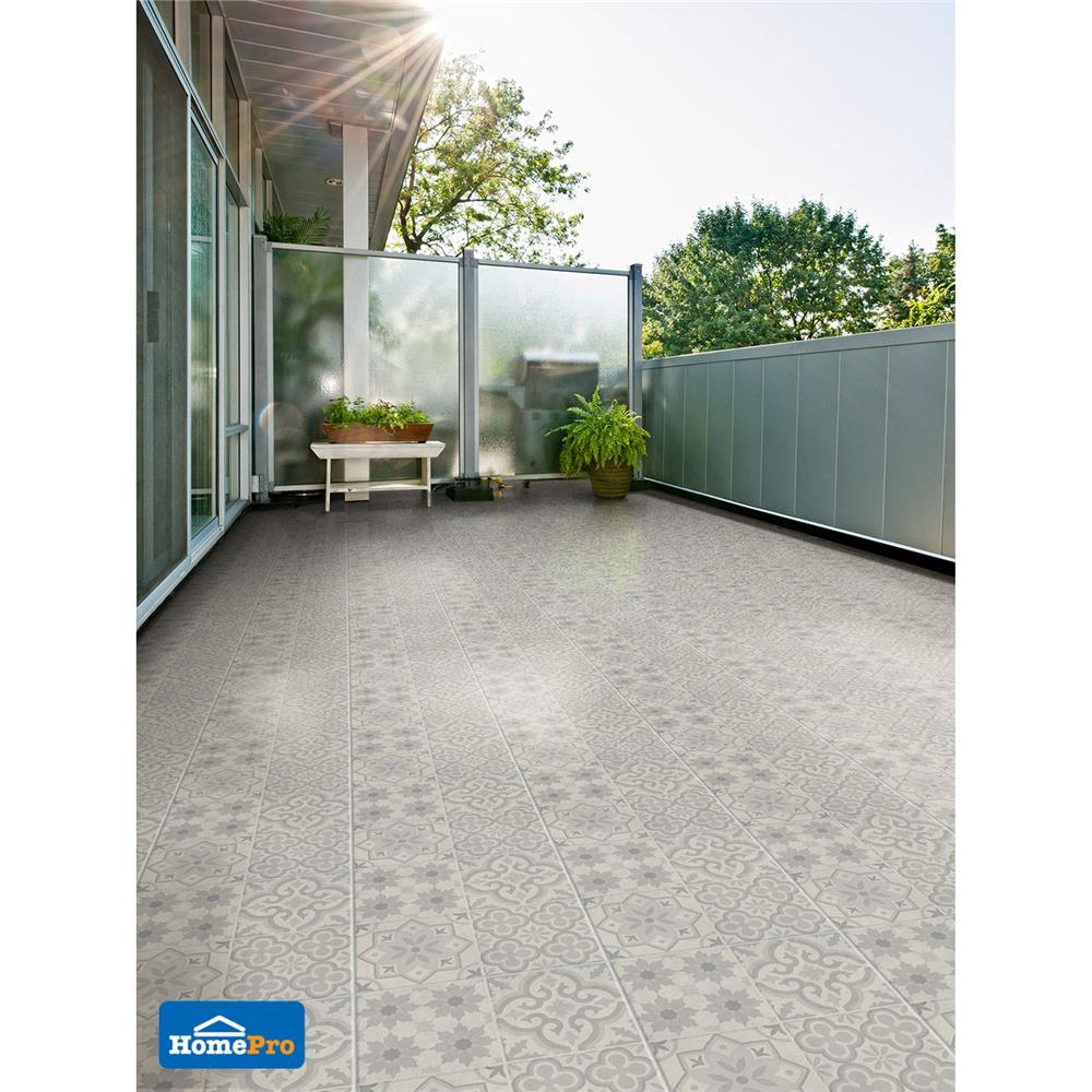 กระเบื้องพื้น 16x16 นิ้ว TARA เลห์ตัน เทา PM 0.96 ตร.ม.