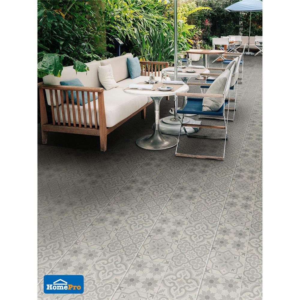 กระเบื้องพื้น 16x16 นิ้ว TARA เลห์ตัน เทา PM 0.96 ตร.ม.