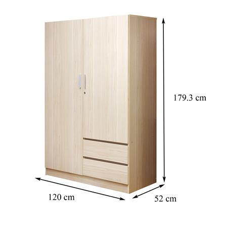 ตู้เสื้อผ้า FURDINI PROGRET PSP-3453 120 ซม. สีโอ๊ค_8