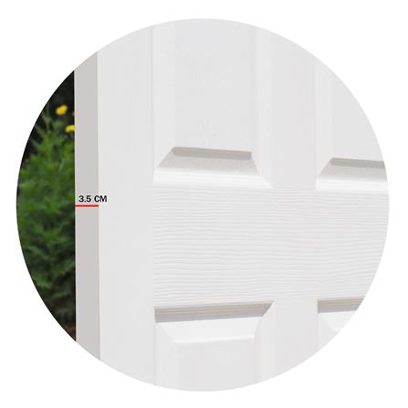 ประตูภายใน HDF METRO COMO 401 กัลปพฤกษ์ 80X200 ซม. สีขาว ไม่เจาะลูกบิด_4