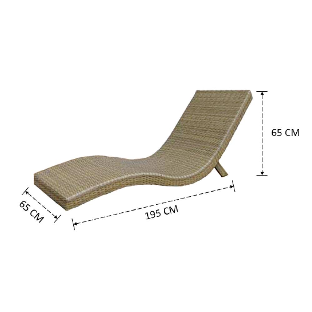 เตียงริมสระ IVY SURF SUNBED SB009 สีน้ำตาล