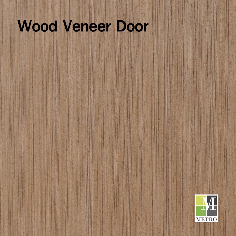 ประตูภายใน ไม้อัดสักอิตาลี ปิดวีเนียร์ METRO 80X200 ซม. สีน้ำตาล ไม่เจาะลูกบิด