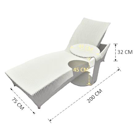 เตียงริมสระ IVY WHALE SUNBED SB024 สีขาว_2