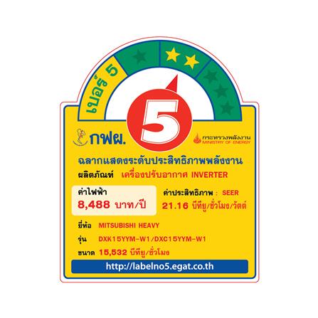 แอร์ผนัง MITSUBISHI HEAVY DUTY DXK15YYM-W1 15532 บีทียู อินเวอร์เตอร์_4