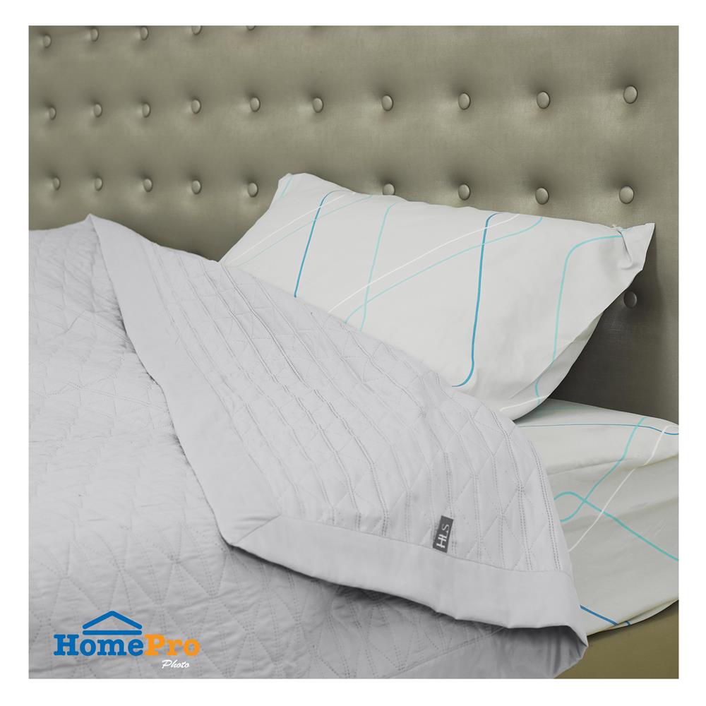 ผ้าคลุมเตียง 6 ฟุต HOME LIVING STYLE MARCO สี GREY