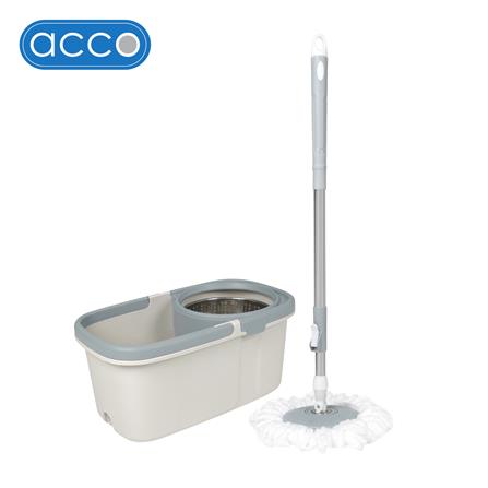 ชุดถังปั่นสเตนเลส ACCO CLEAN สีขาว/เทา