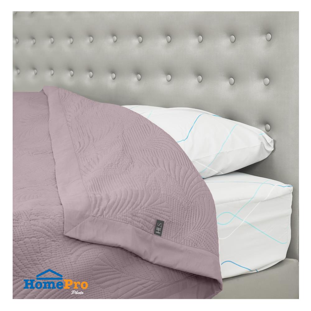 ผ้าคลุมเตียง 6 ฟุต HOME LIVING STYLE SOFIA สี PURPLE