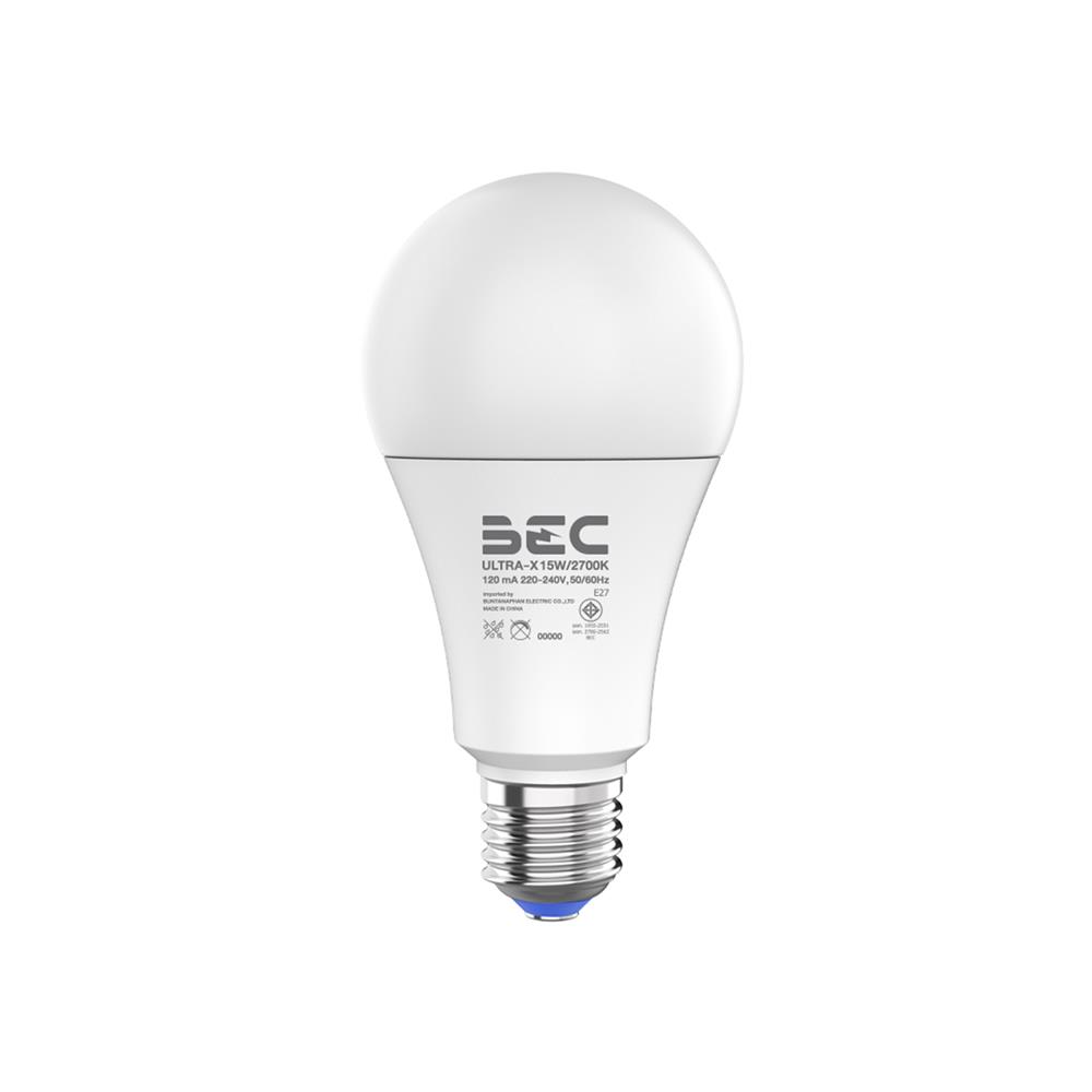 หลอด LED BEC ULTRA-X 15 วัตต์ WARM WHITE E27