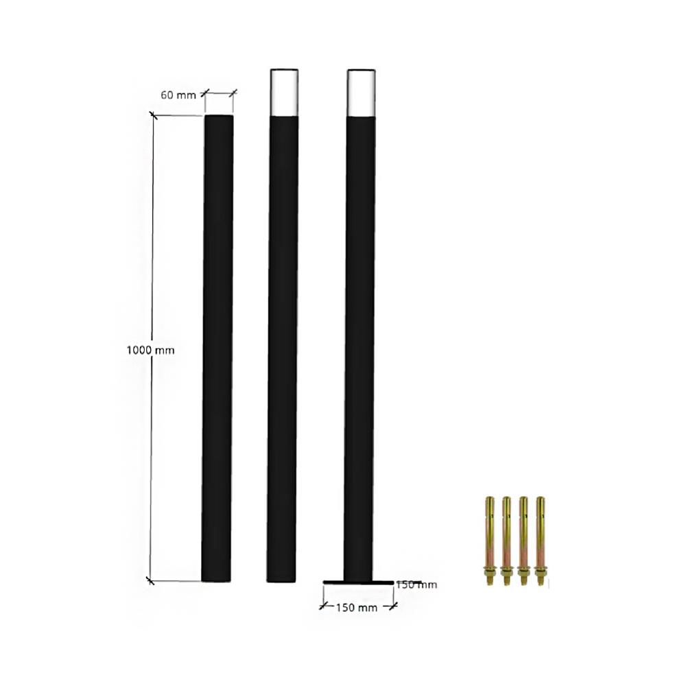 เสาไฟ SOLAR PHILIPS POLE FOR SOLAR 3 เมตร สีดำ