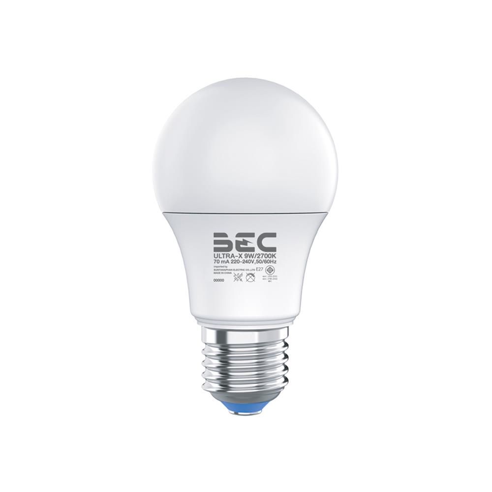 หลอด LED BEC ULTRA-X 9 วัตต์ WARM WHITE E27