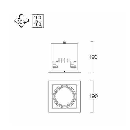 ดาวน์ไลท์ LUMAX 24-05141 7.4 นิ้ว สีดำ เหลี่ยม_6
