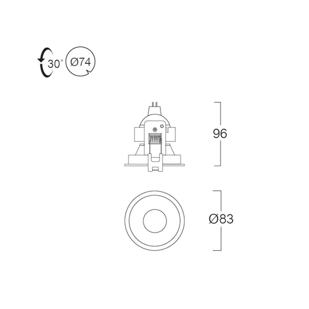ดาวน์ไลท์ LUMAX 24-05126 3.2 นิ้ว สีขาว/ดำ กลม