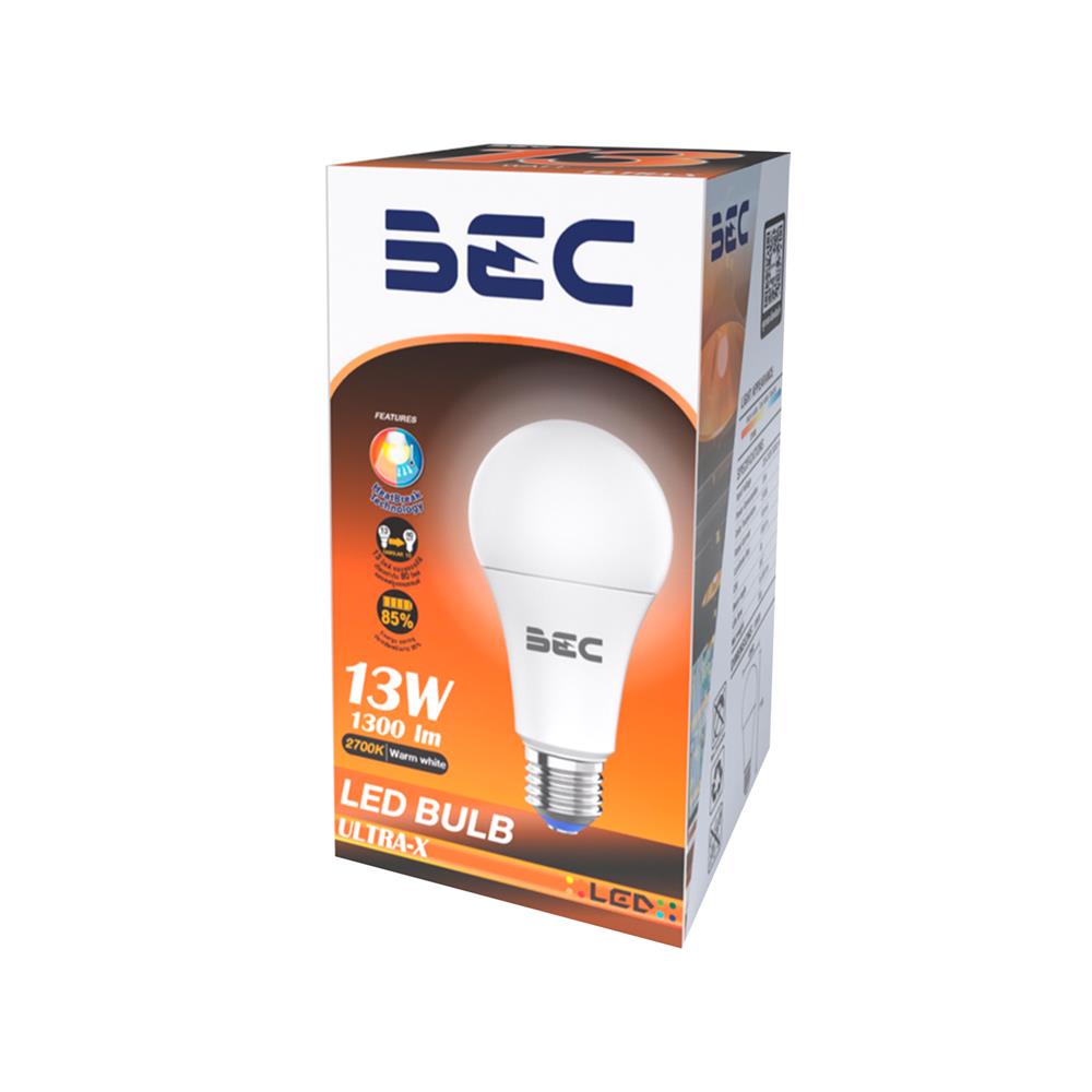 หลอด LED BEC ULTRA-X 13 วัตต์ WARM WHITE E27