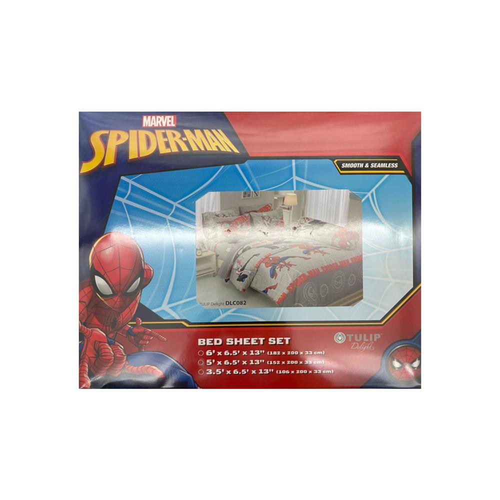 ชุดผ้าปูที่นอน 6 ฟุต 5 ชิ้น TULIP SPIDERMAN 60012-DLC082