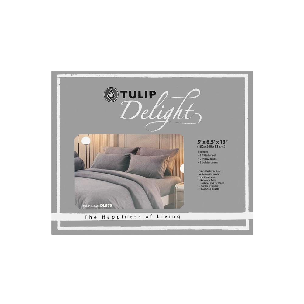 ชุดผ้าปูที่นอน 5 ฟุต 5 ชิ้น TULIP DELIGHT 60057-DL570