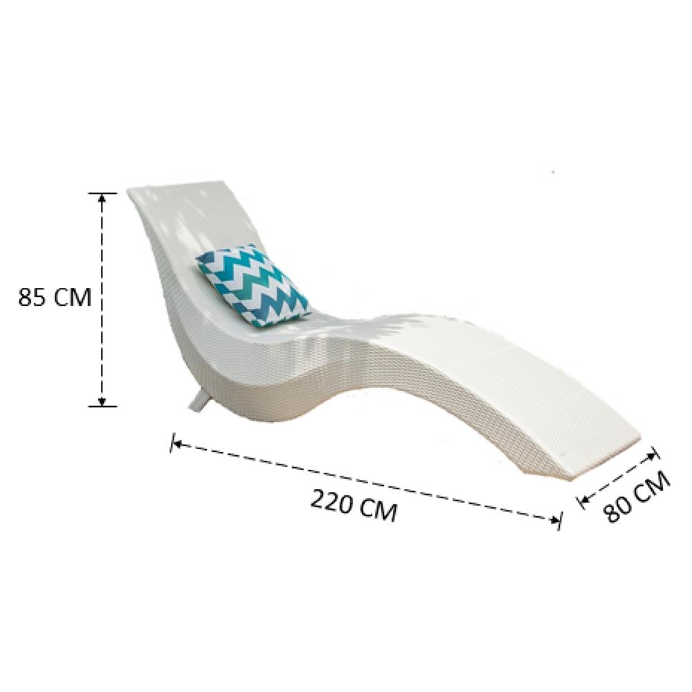 เตียงริมสระ IVY WATSON SUNBED SB002 สีขาว