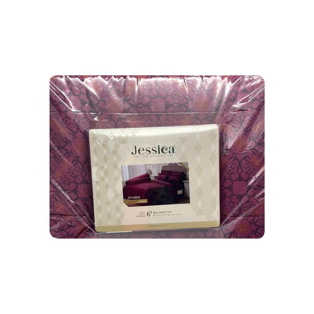 ชุดผ้าปูที่นอน 6 ฟุต 6 ชิ้น JESSICA COTTON 20254-C1061