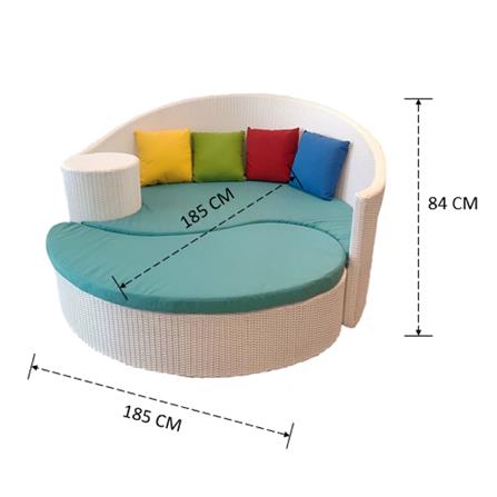 เตียงพักผ่อน IVY DB013 SUMMER BEAUTY สีขาว_1