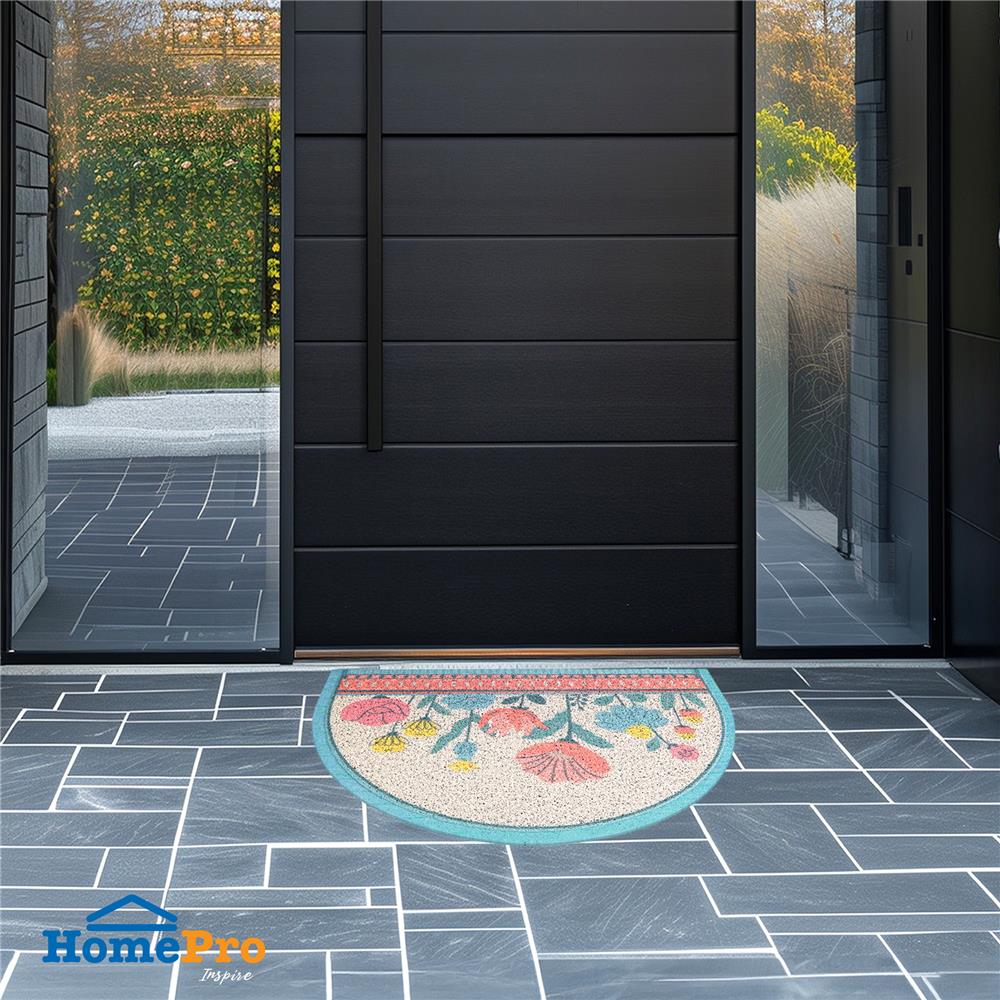 พรมเช็ดเท้าดักฝุ่น HOME LIVING STYLE GLORY 40X60 ซม. สีครีม