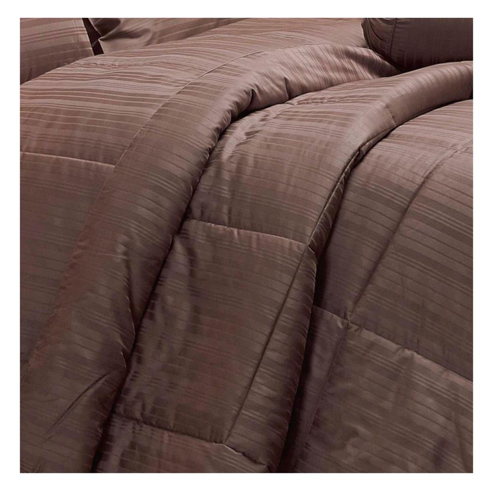 ชุดผ้าปูที่นอน 6 ฟุต 6 ชิ้น JESSICA STRIPE 20259-BROWN01