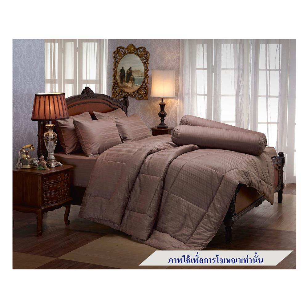 ชุดผ้าปูที่นอน 6 ฟุต 6 ชิ้น JESSICA STRIPE 20259-BROWN01