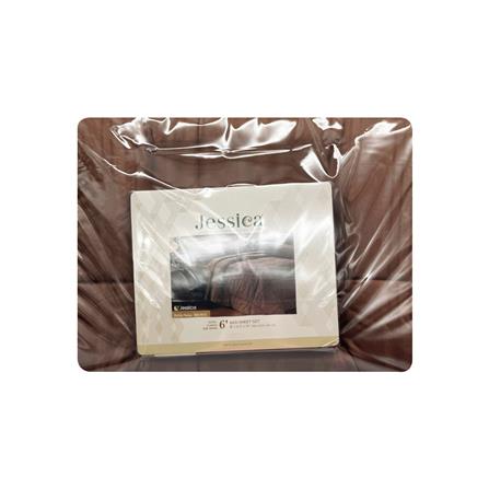 ชุดผ้าปูที่นอน 6 ฟุต 6 ชิ้น JESSICA STRIPE 20259-BROWN01_3