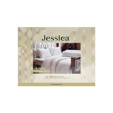 ชุดผ้าปูที่นอน 3.5 ฟุต 3 ชิ้น JESSICA STRIPE 20076-WHITE_3