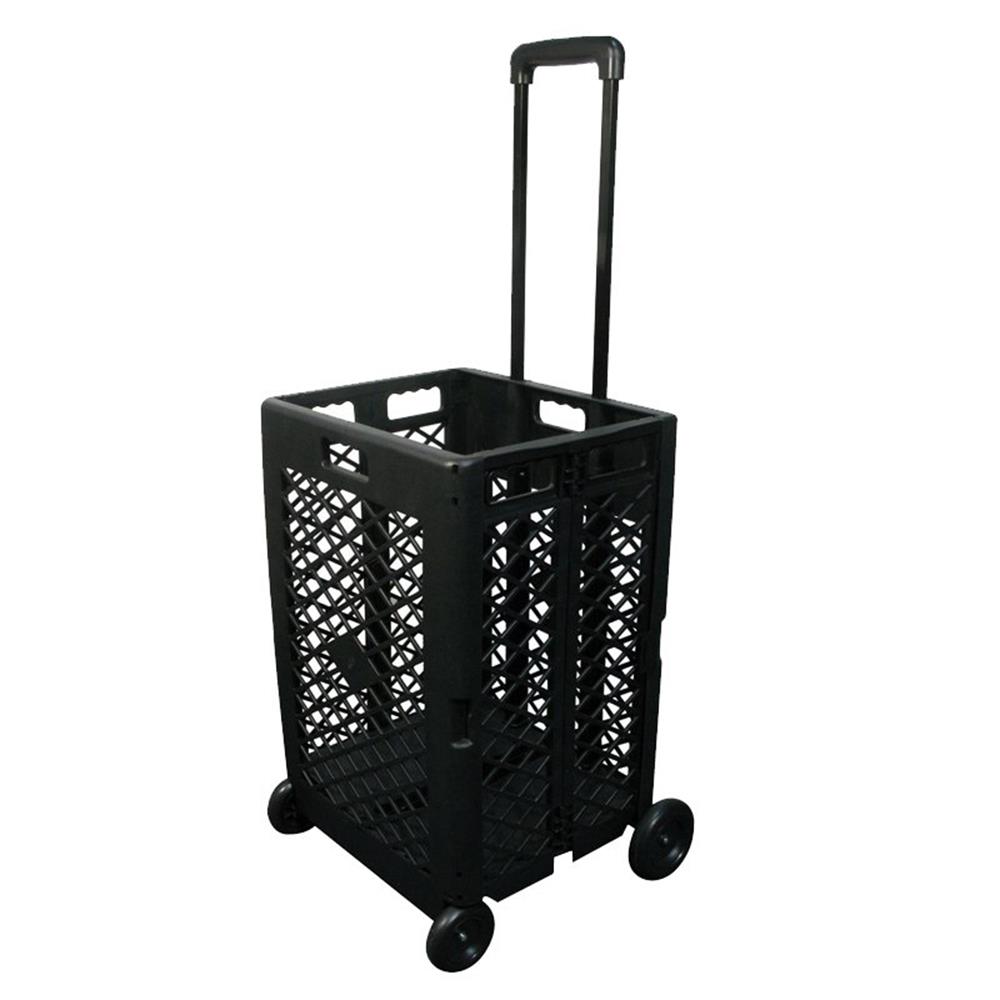 รถเข็นตะกร้าทรงสูงพับได้ MATALL JRWS-8B สีดำ_1