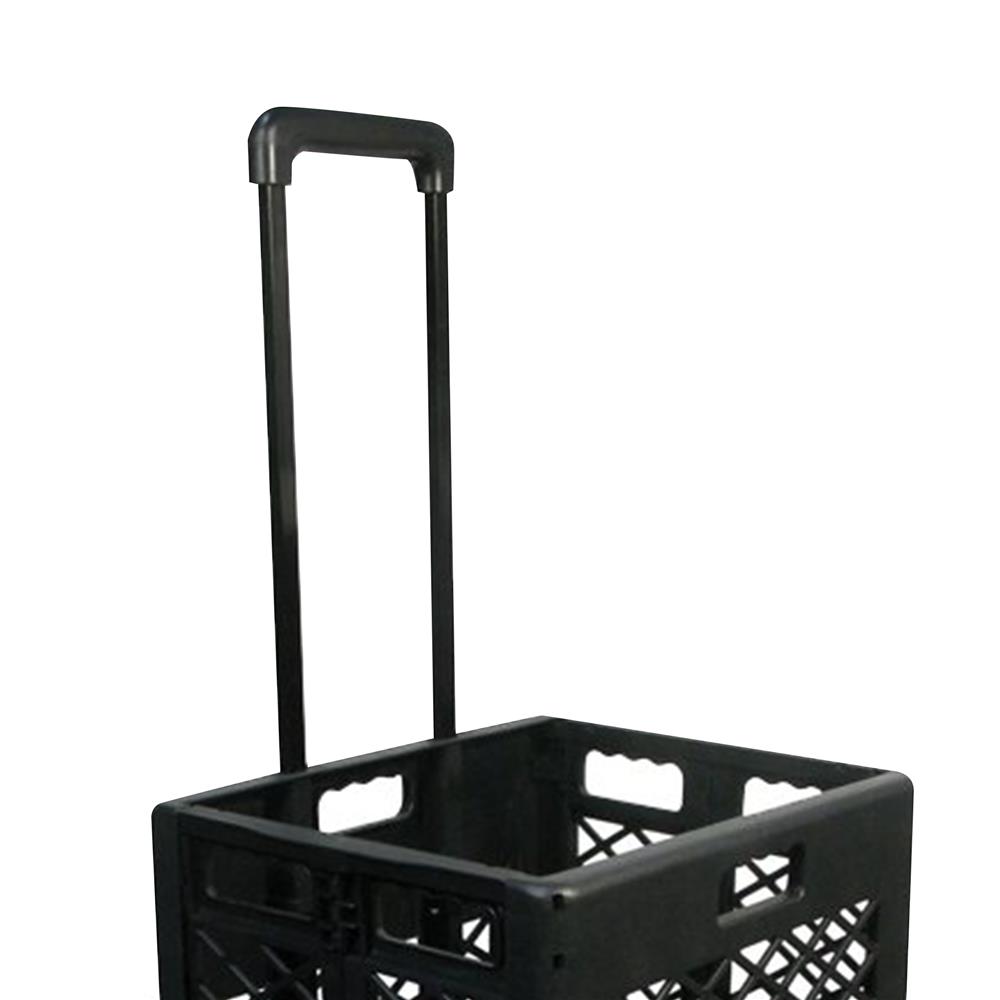 รถเข็นตะกร้าทรงสูงพับได้ MATALL JRWS-8B สีดำ