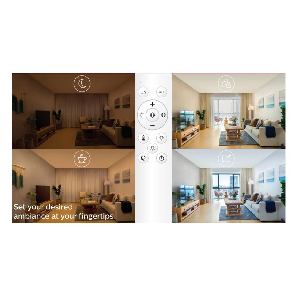 ไฟเพดาน LED PHILIPS CL610 SPARKLE 15 นิ้ว 24 วัตต์ DAYLIGHT/COOL WHITE/WARM WHITE สีขาว