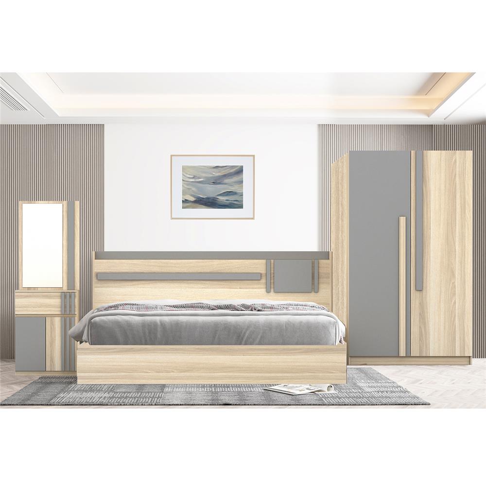 ชุดห้องนอน 6 ฟุต FURDINI FINN สีไวท์โอ๊ค/เทา