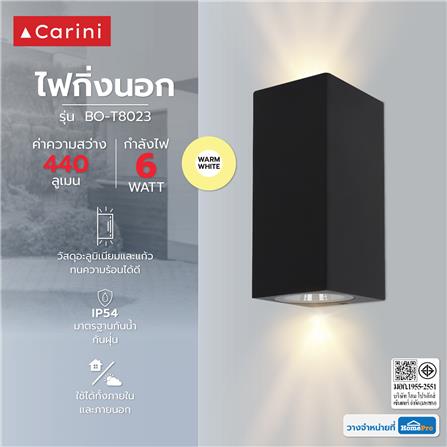 ไฟกิ่งภายนอก LED CARINI BO-T8023 6 วัตต์ WARM WHITE สีดำ_5