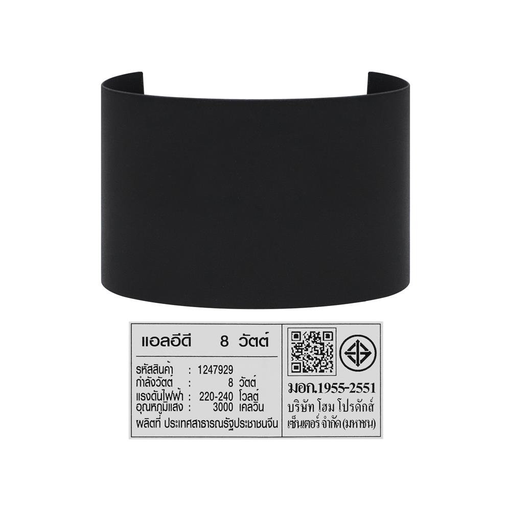 ไฟกิ่งภายนอก LED CARINI BO-T604A 8 วัตต์ WARM WHITE สีดำ