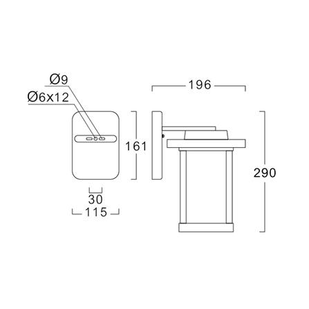 ไฟกิ่งภายนอก L&E 36-01793 สีดำ_7
